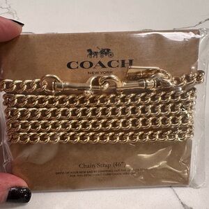 Coach Gold Chain Strap